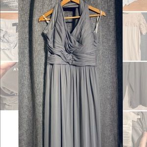 David’s bridal floor length bridesmaid dress